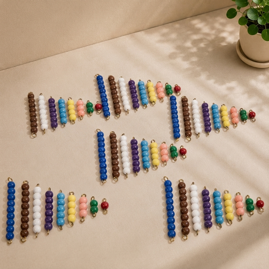 5 Sets of Colored Bead Stairs 1-9