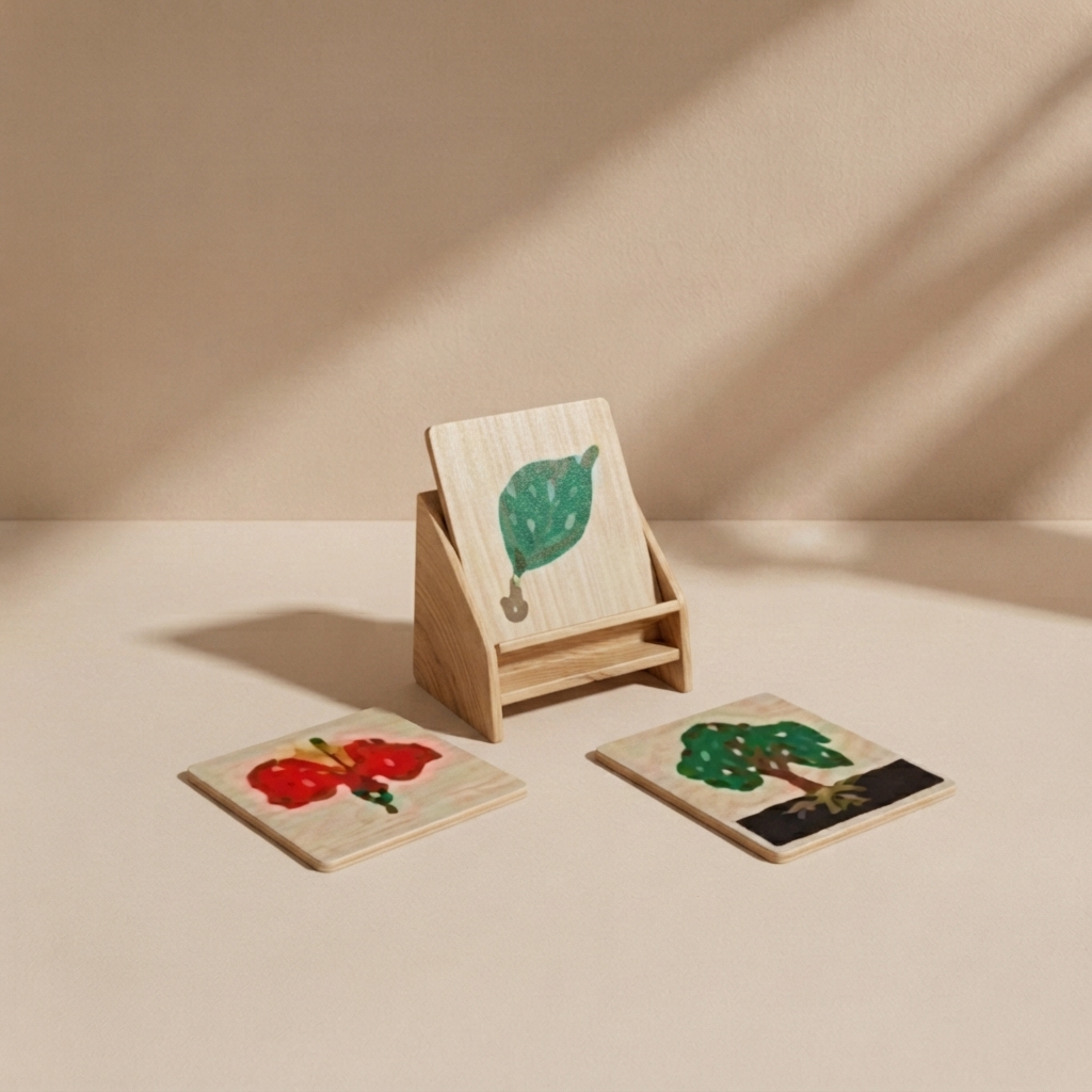 Botany Puzzle cabinet with 3 Puzzles(tree,flower,leaf)