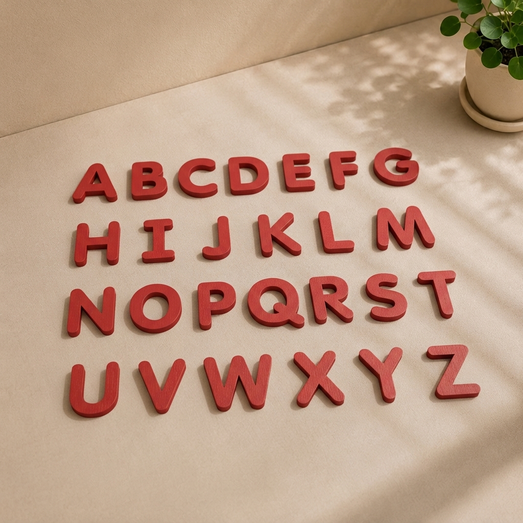 Capital Movable Alphabet (Print,Red)