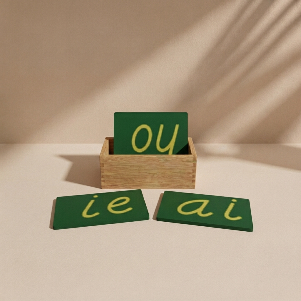 D Nealian Style Double Sandpaper Letters w/ Box