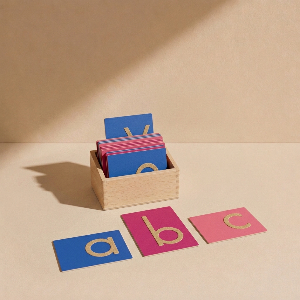 D Nealian Style Sandpaper Letters w/ Box