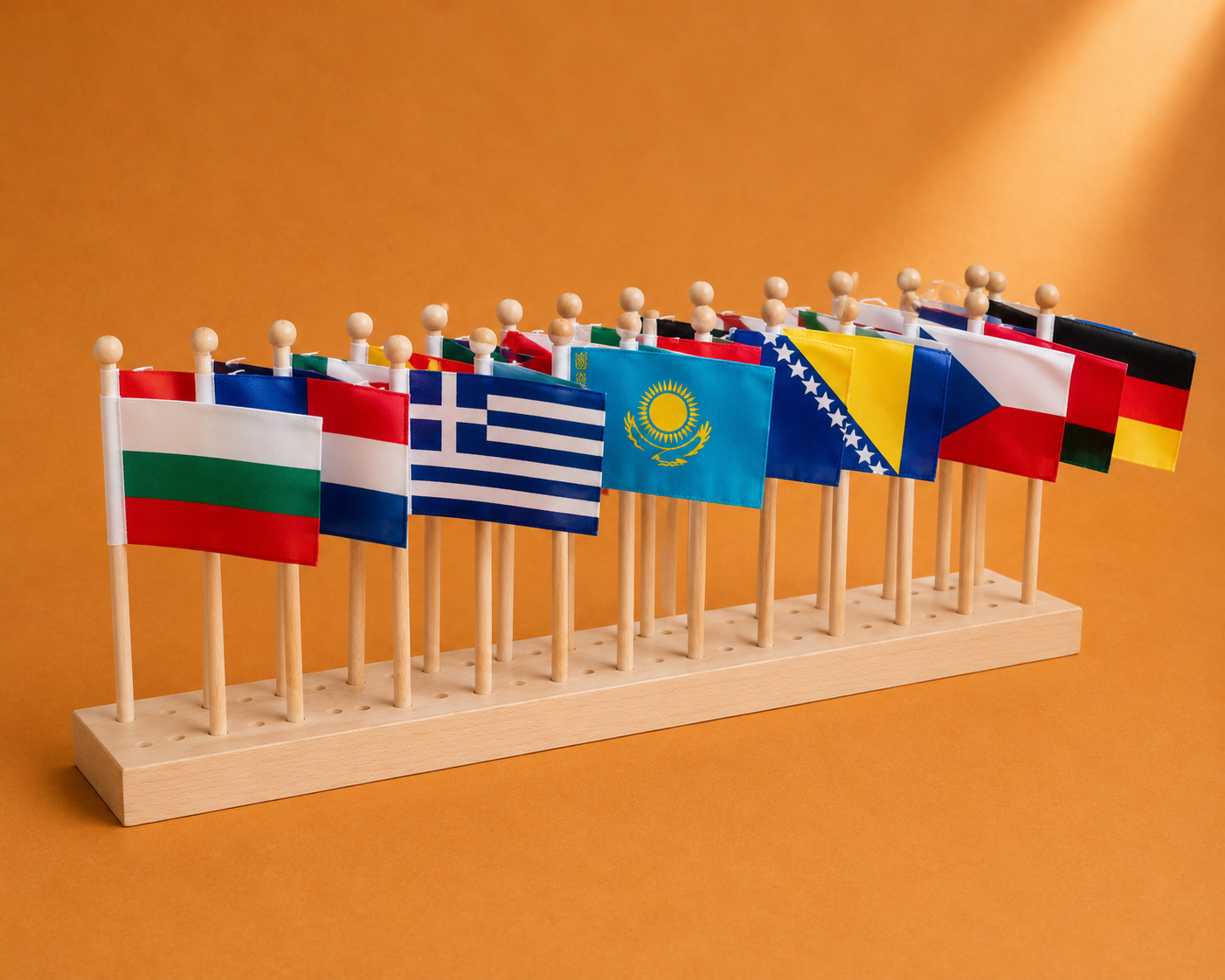 Flags of main countries with stand