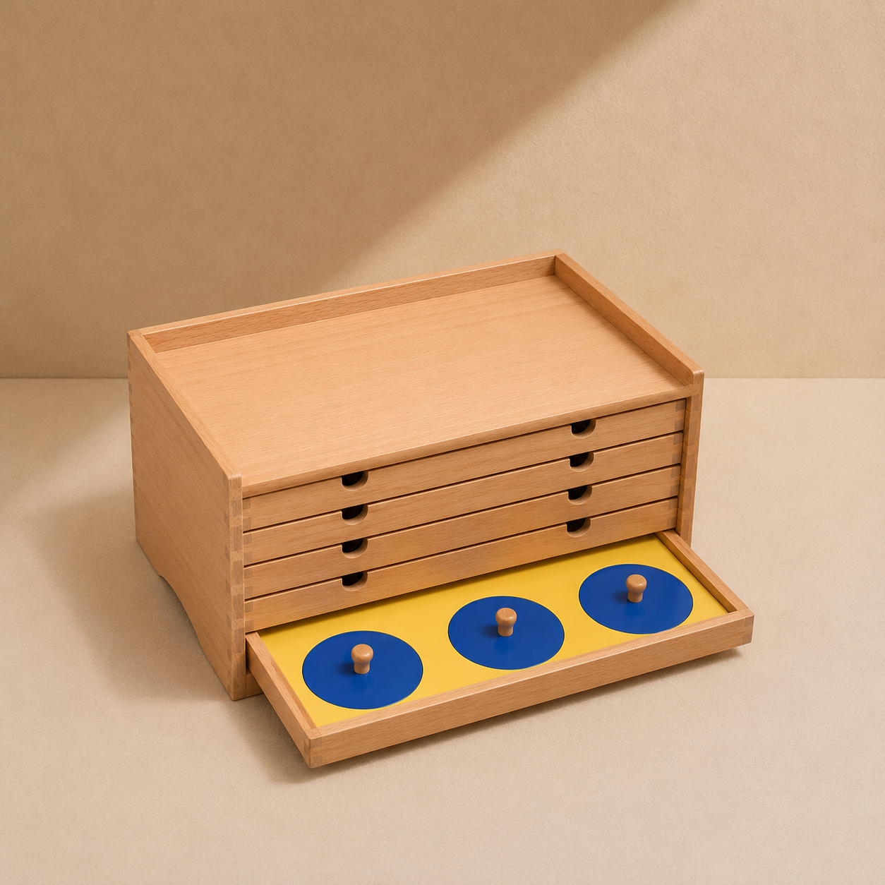 Geometric Cabinet with 35 insets
