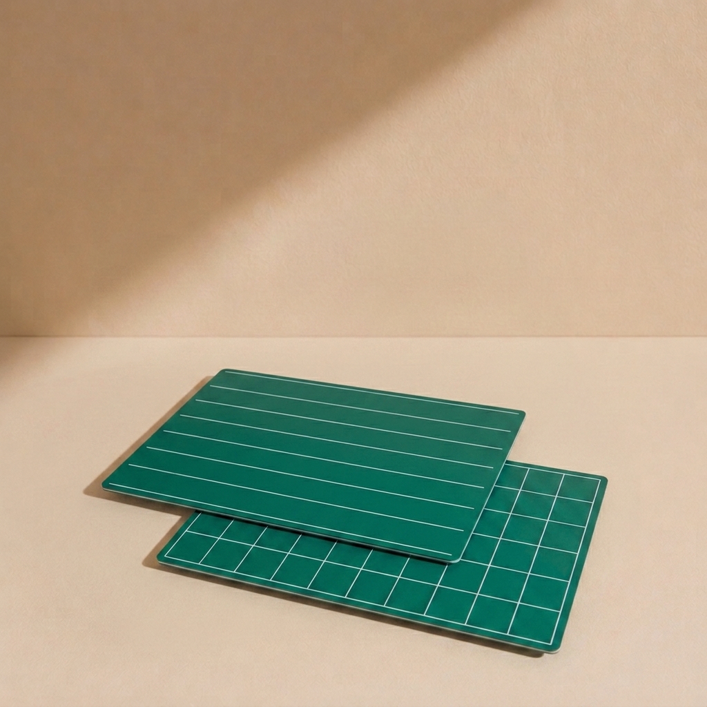 Green boards with lines and squares (2 pcs)
