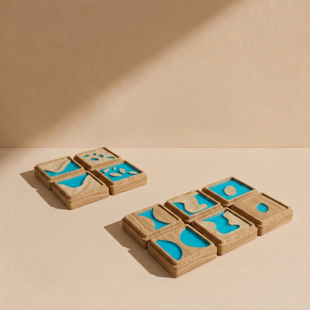 Land and Water Form Trays: Set 1 and Set 2