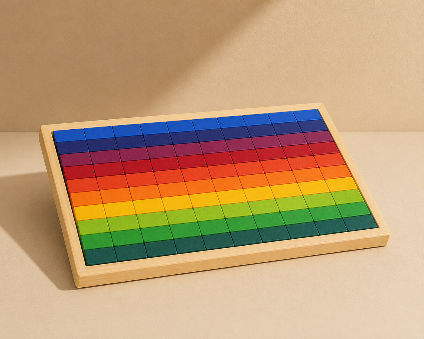 Large Stepped Counting Wooden Stacking Building Blocks - Image 4