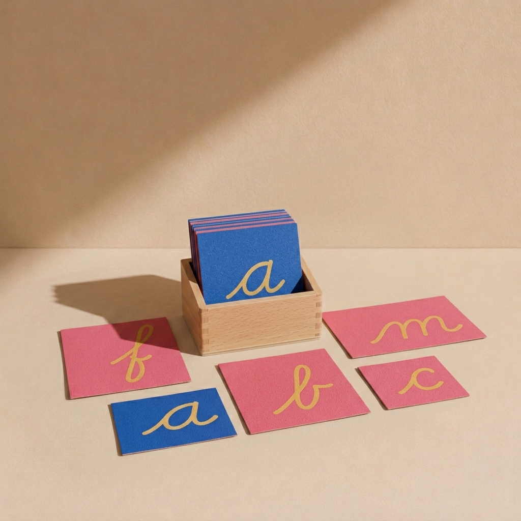 Lower Case Cursive Sandpaper Letters w/ Box