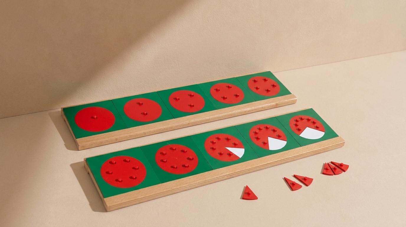 Metal Fraction Circles with stand