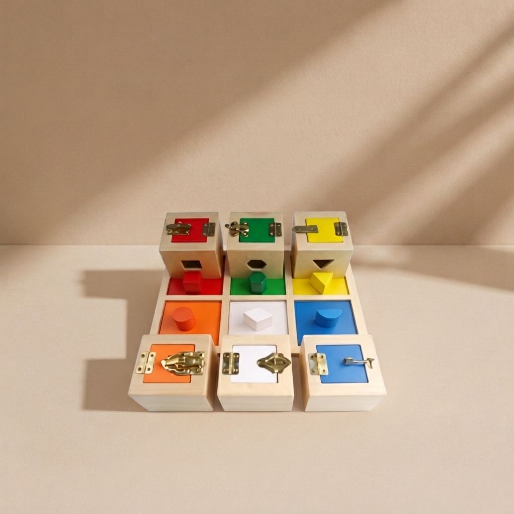 Lock Box with objects and tray ( Set of 6) - Image 2