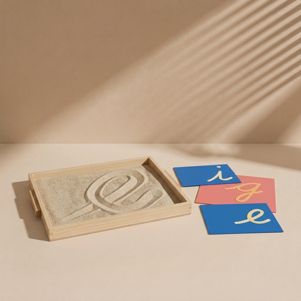 Sandpaper Letter Tracing Tray
