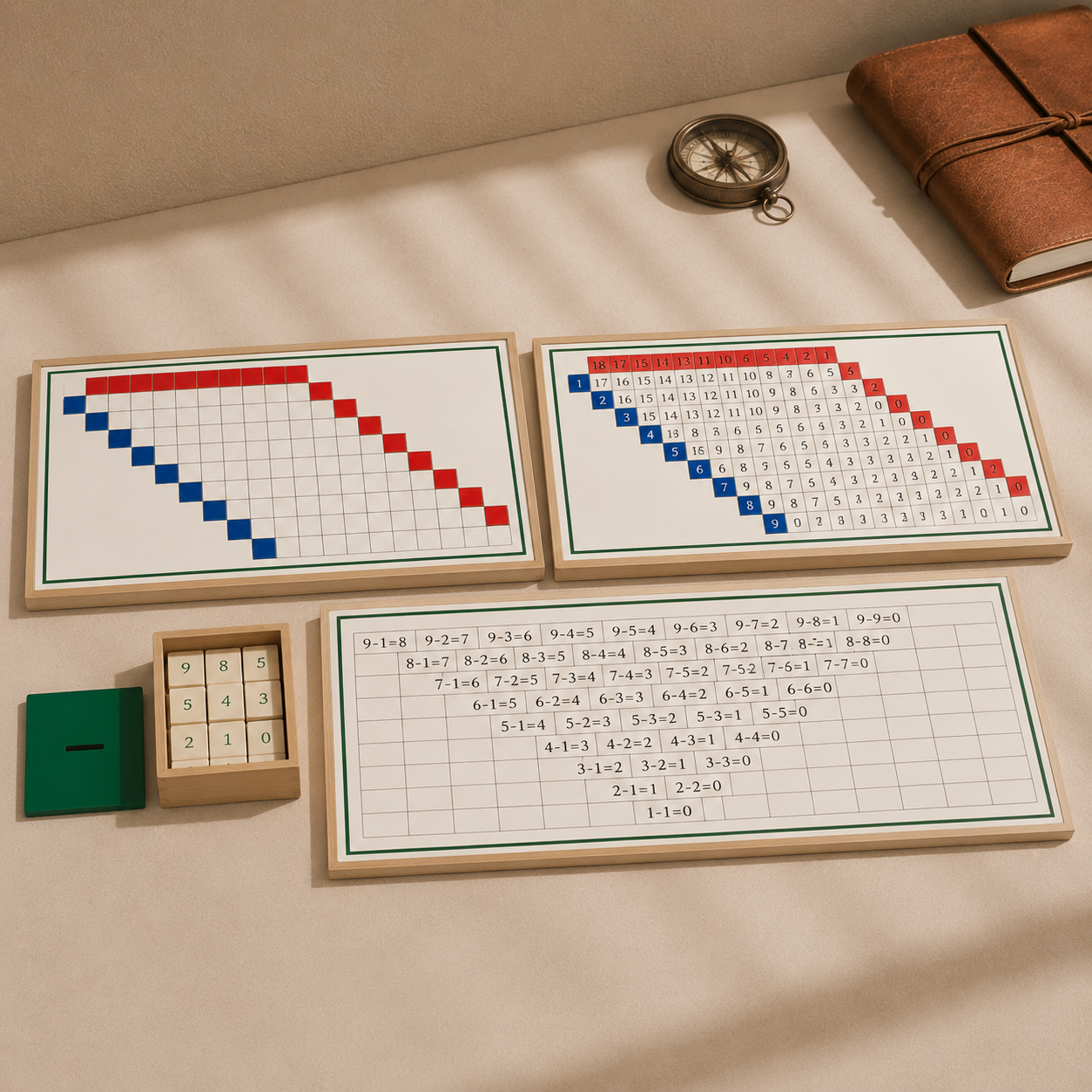 Subtraction Working Charts with frame