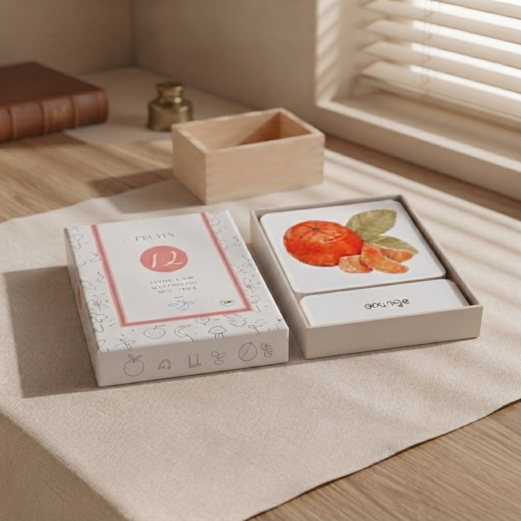 Three-part Cards-12pcs (Fruits English only)