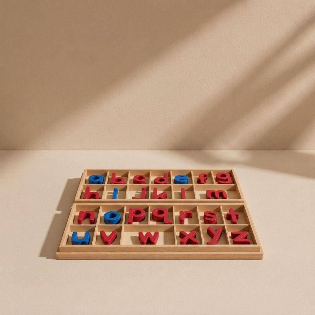 Wood - Large Movable Alphabet (Red & Blue) - Image 3