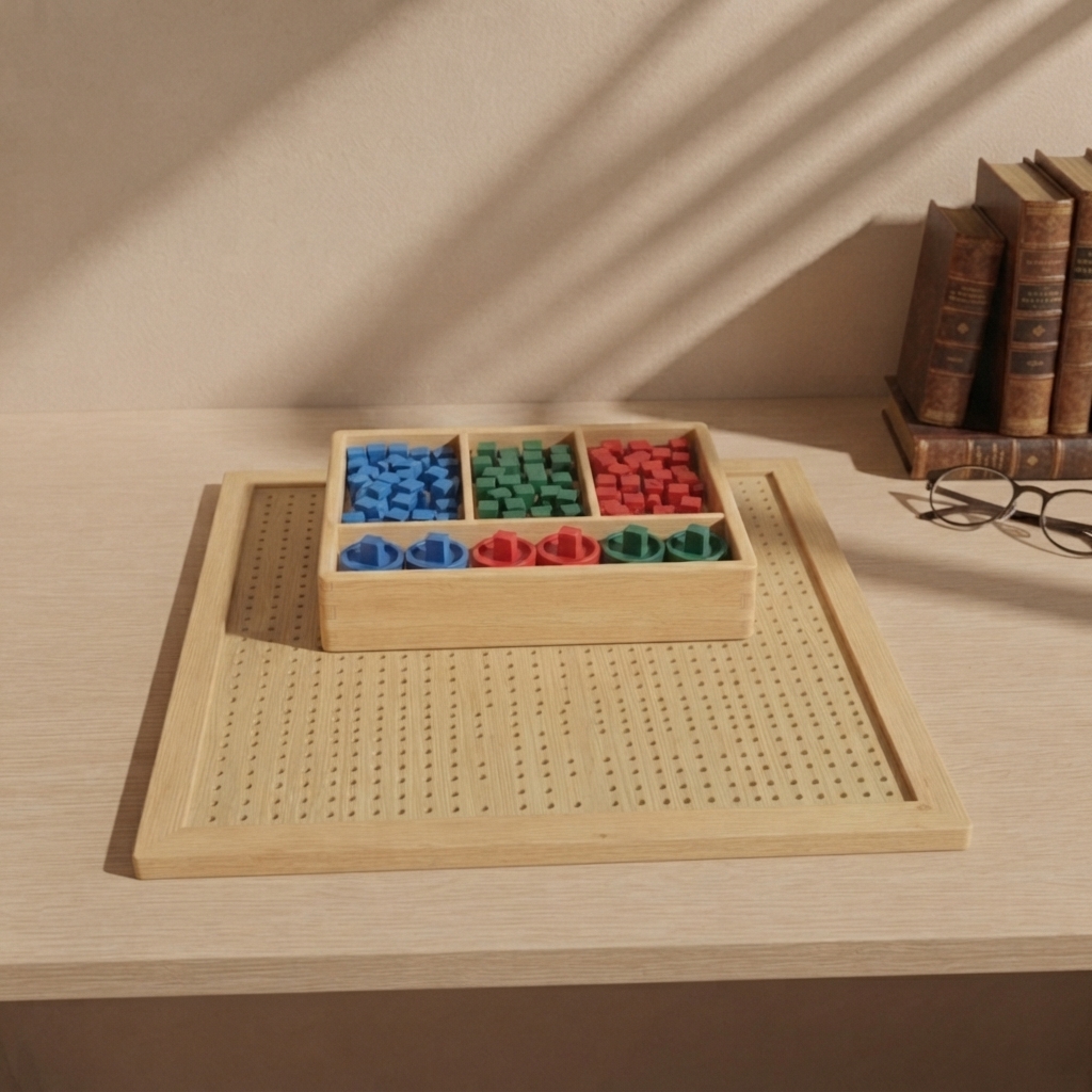 Wooden Peg Board with Pegs