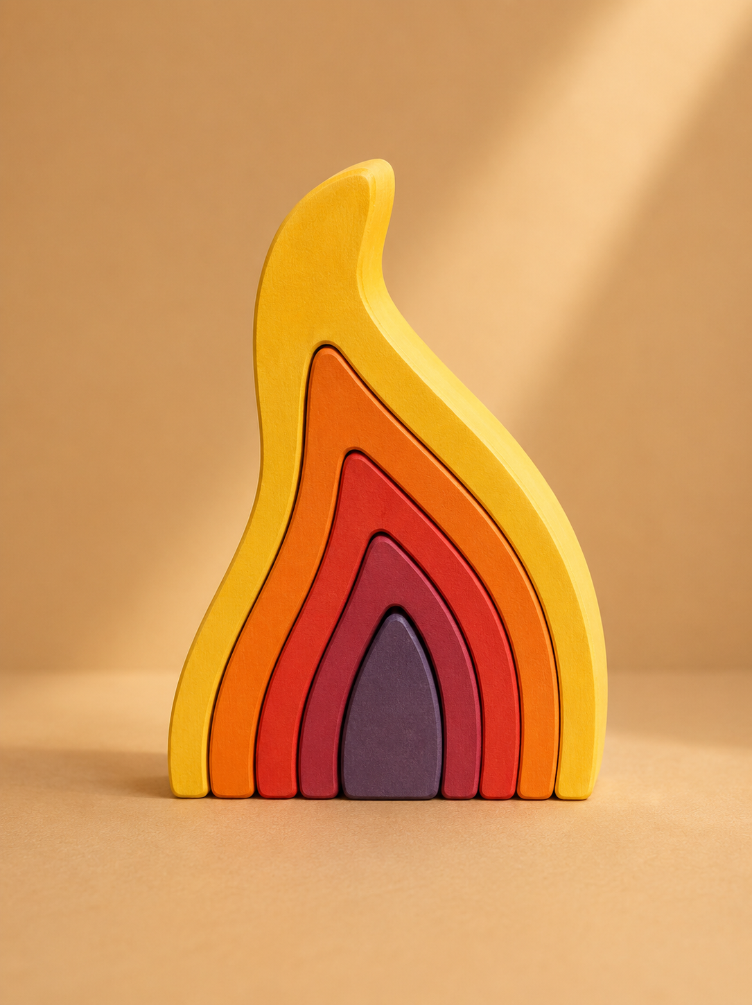 Wooden flame puzzle 