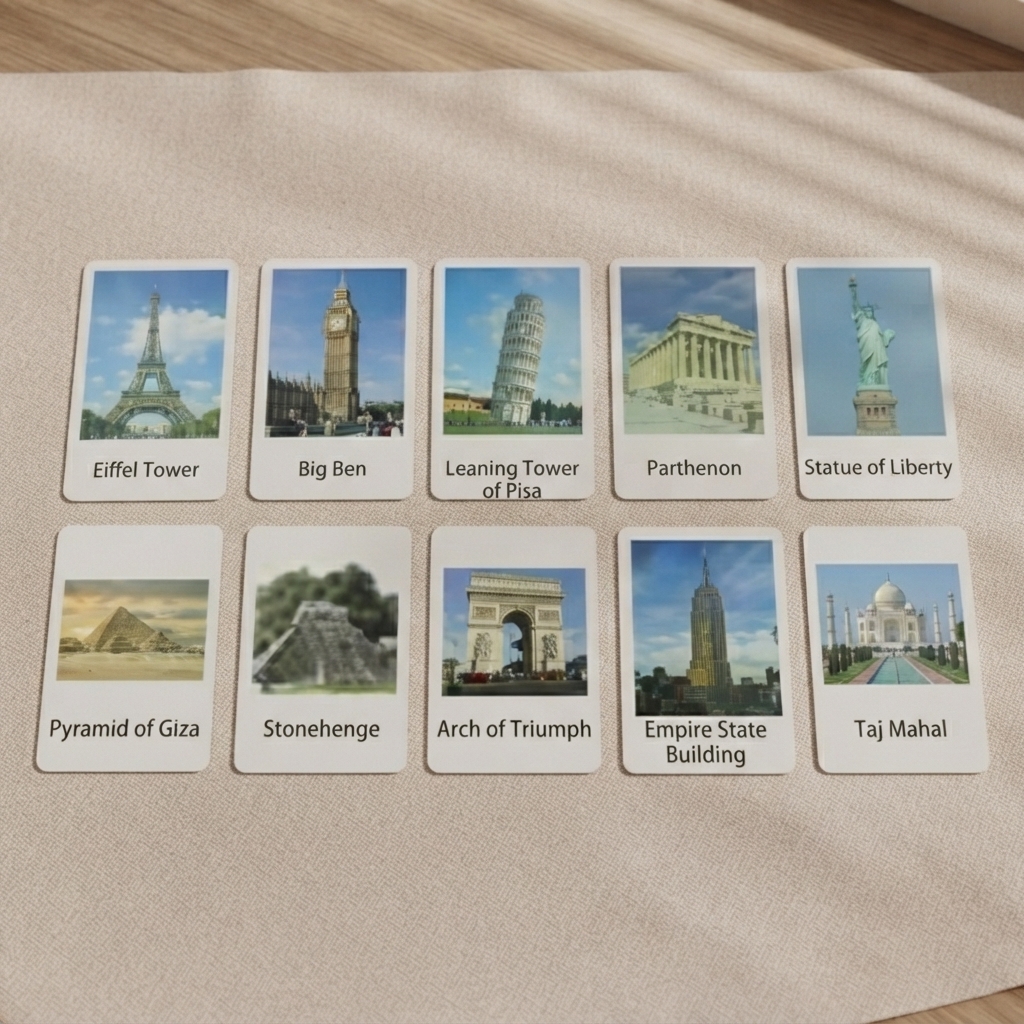 World famous Building cards