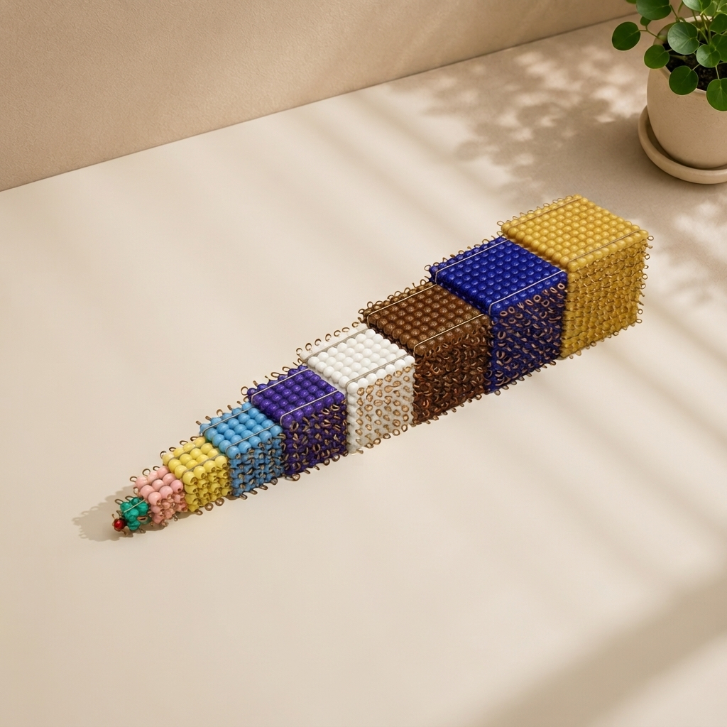colored bead cube