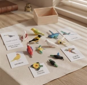 10 Mini Birds models with corresponding cards