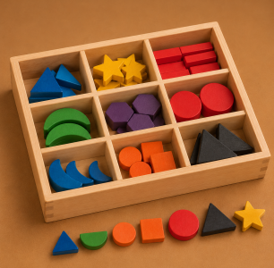 Basic Wooden Grammar Symbols with Box