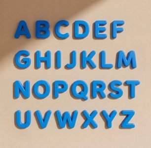 Capital Movable Alphabet (Print,Blue)