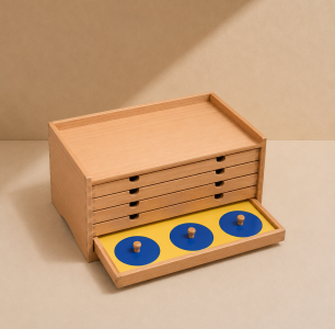 Geometric Cabinet with 35 insets