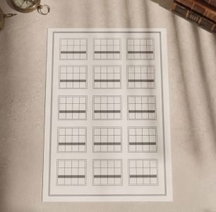 Stamp Game Paper, 15 Problems