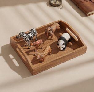 Wild Animals Objects with Wooden tray