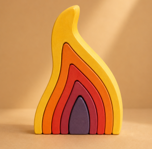 Wooden flame puzzle 